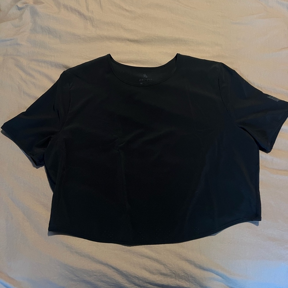 Nike Women's Mesh Black Crop Top